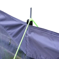 4 Pole Steel Wind Break | Lead Grey