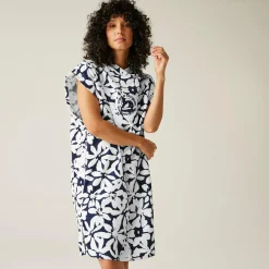 Adult's Towel Robe | Navy White Large Floral