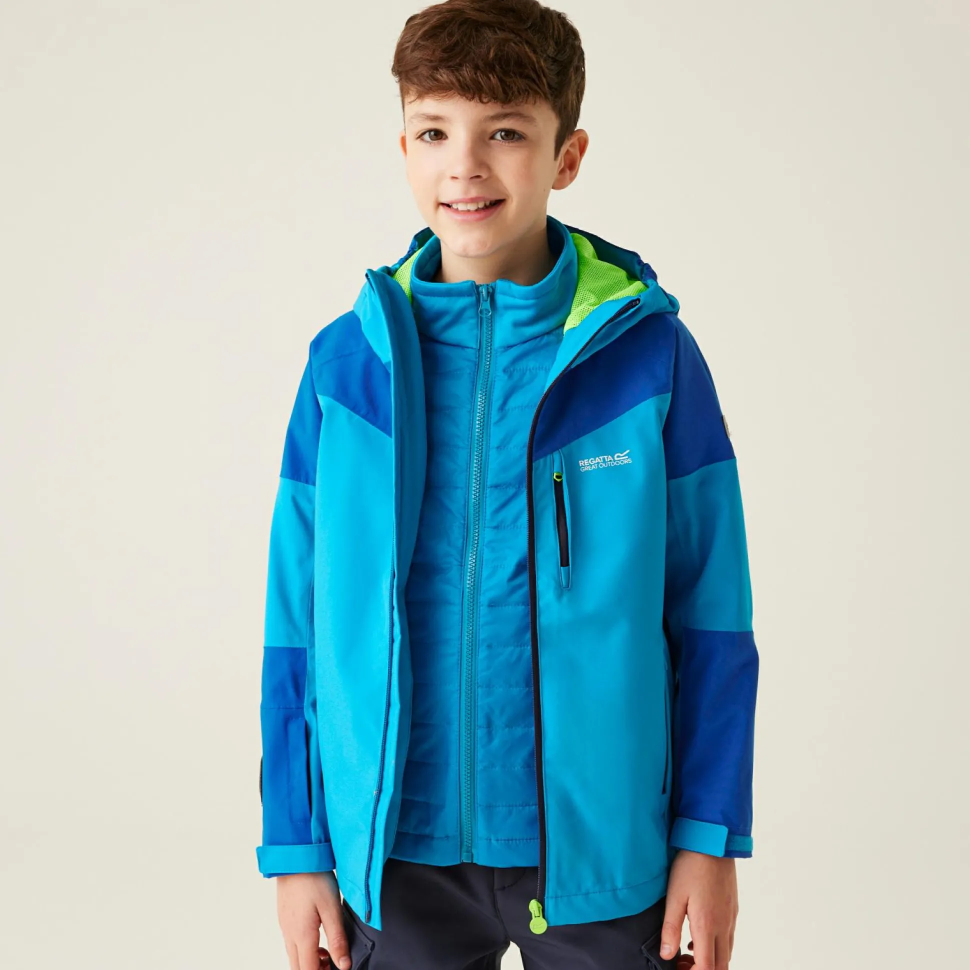 Boys Trekktain 3-in-1 Jacket | Hydro Blue Olympian Blue