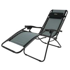 Colico Reclining Lounge Chair | Black Seal Grey
