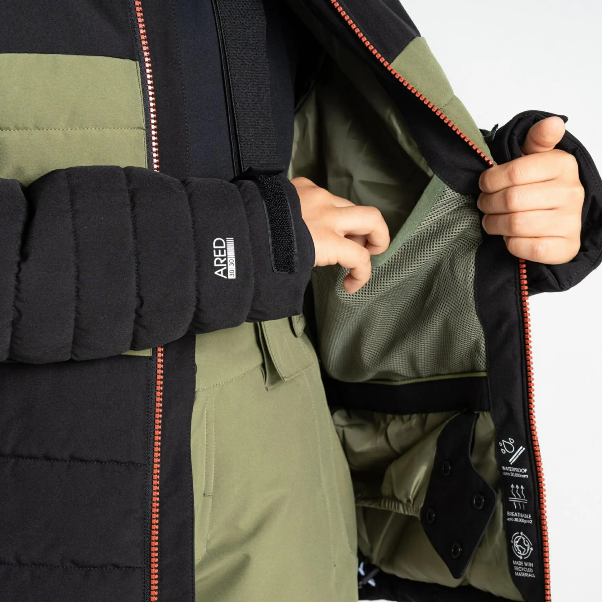 Dare 2b - Kids' Cheerful II Ski Jacket | Black Olivine Green