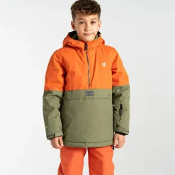 Dare 2b - Kids' Freehand Overhead Ski Jacket | Orange Rust Green