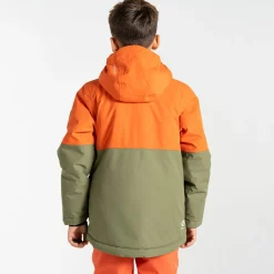 Dare 2b - Kids' Freehand Overhead Ski Jacket | Orange Rust Green