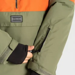Dare 2b - Kids' Freehand Overhead Ski Jacket | Orange Rust Green