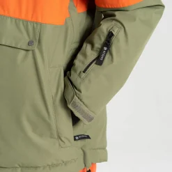 Dare 2b - Kids' Freehand Overhead Ski Jacket | Orange Rust Green