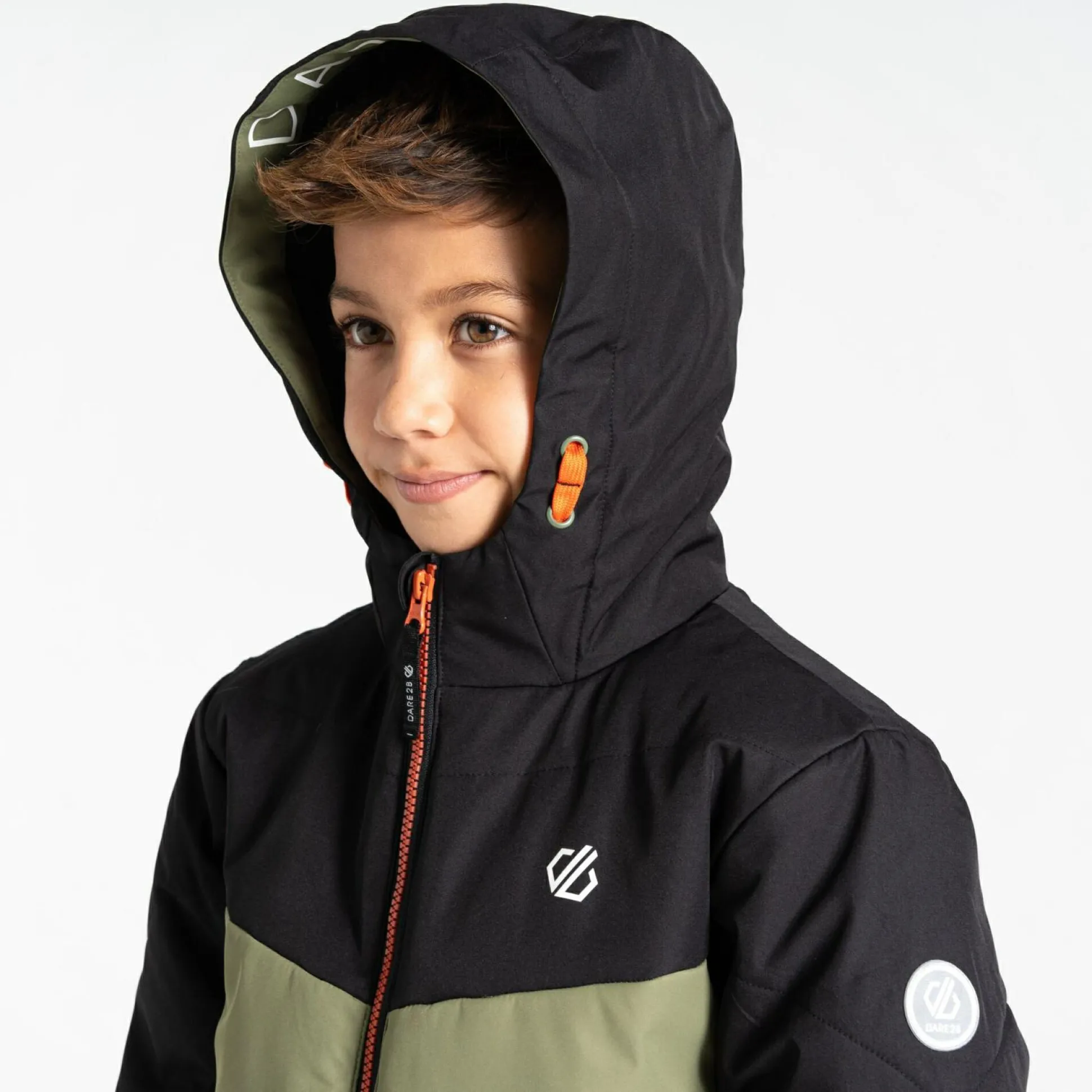 Dare 2b - Kids' Jolly Puffer Jacket | Black Olivine Green