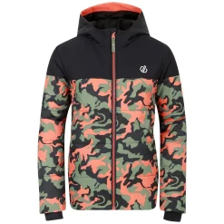 Dare 2b - Kids' Liftie Ski Jacket | Black Orange Camo Print