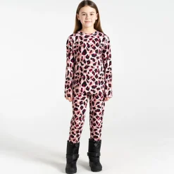 Dare 2b - Kids' Pow II Baselayer Set | Dusty Rose Cheetah Print