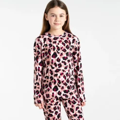 Dare 2b - Kids' Pow II Baselayer Set | Dusty Rose Cheetah Print