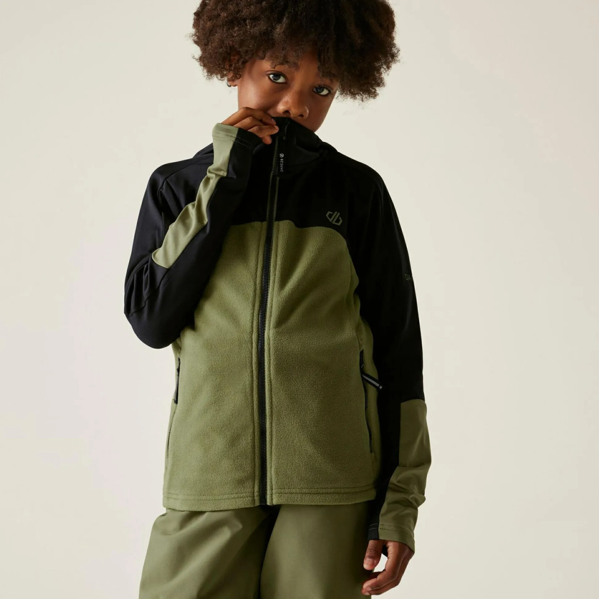 Dare 2b - Kids' Thriving IV Stretch Midlayer | Olive Green