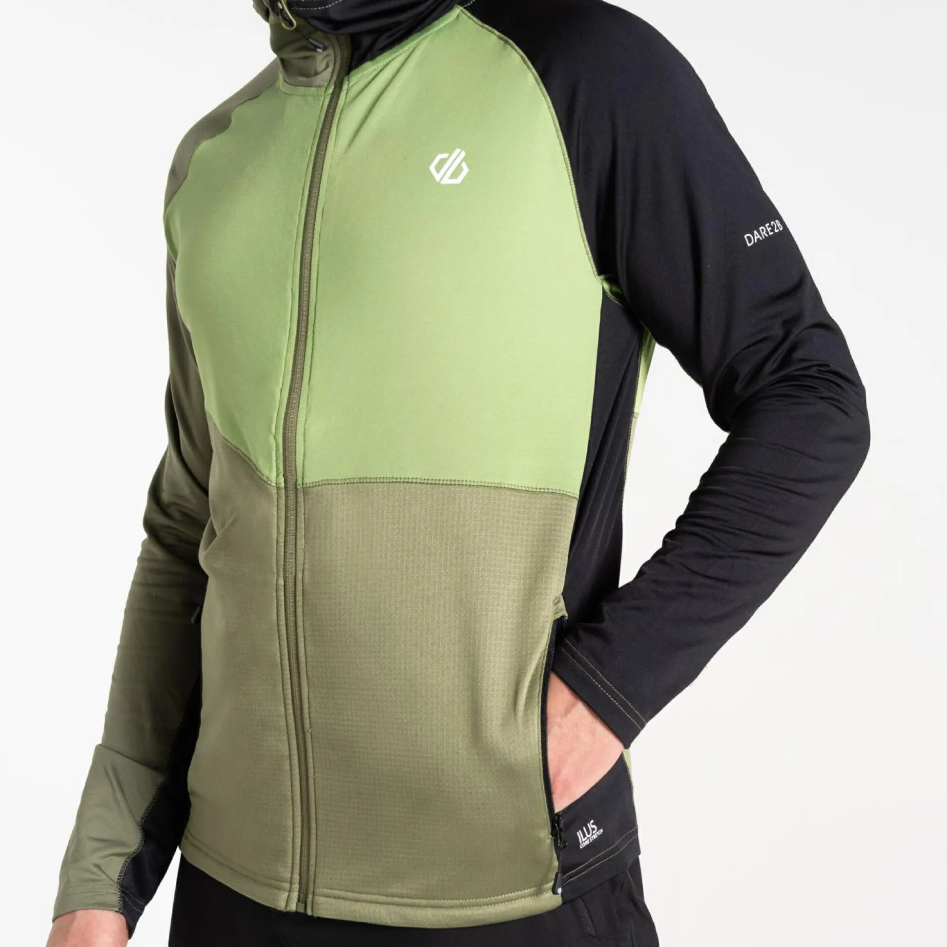 Dare 2b - Men's Assimilate II Core Stretch Midlayer | Olivine Green Black