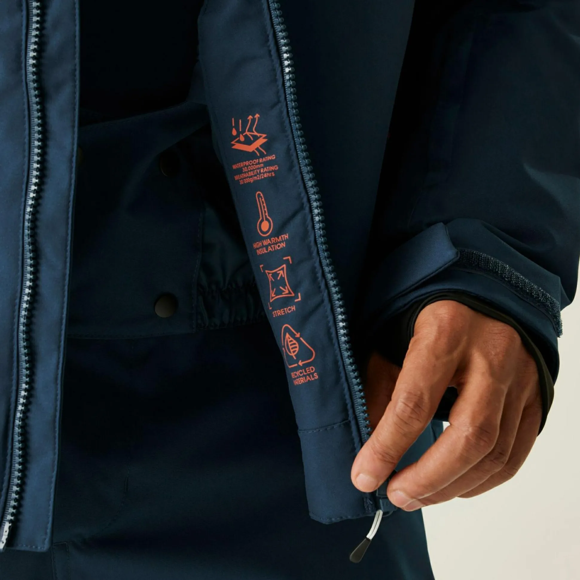 Dare 2b - Men's Eagle II Ski Jacket | Moonlight Denim Orange