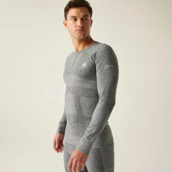 Dare 2b - Men's In The Zone II Long Sleeved Base Layer Top | Charcoal Grey Marl