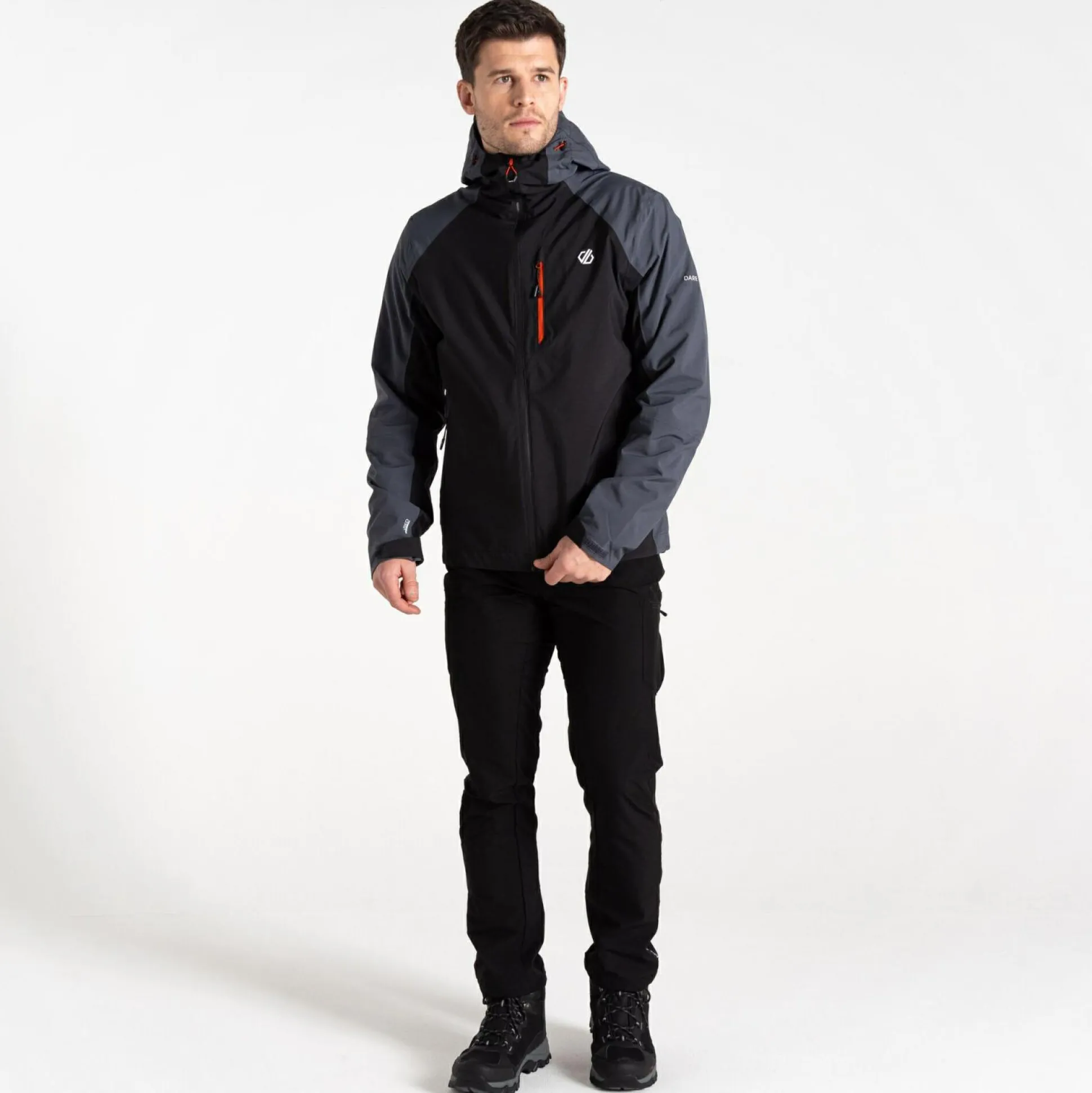 Dare 2b - Men's Mountain Series Waterproof Jacket | Black Ebony Grey