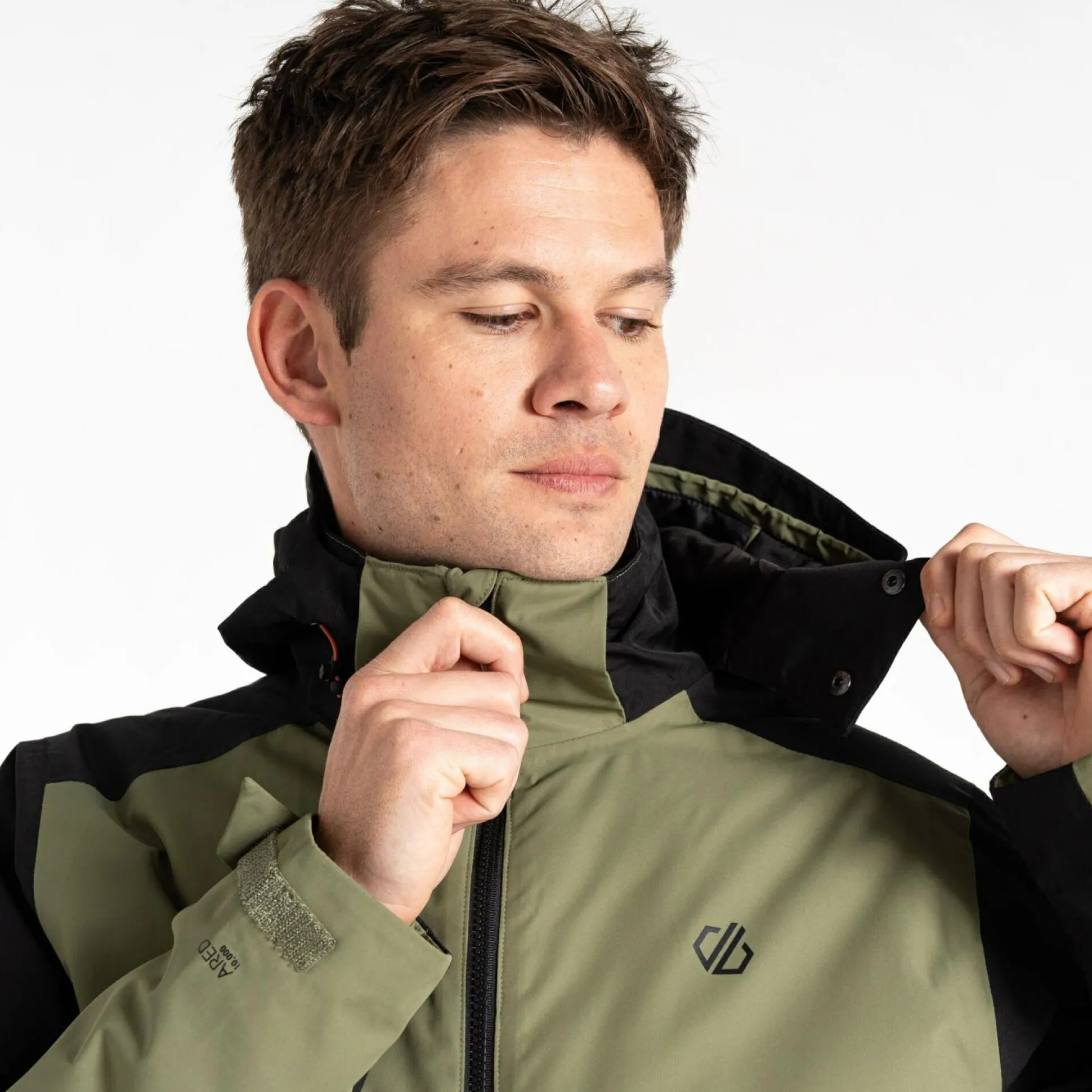 Dare 2b - Men's Precision II Ski Jacket | Black Olivine Green