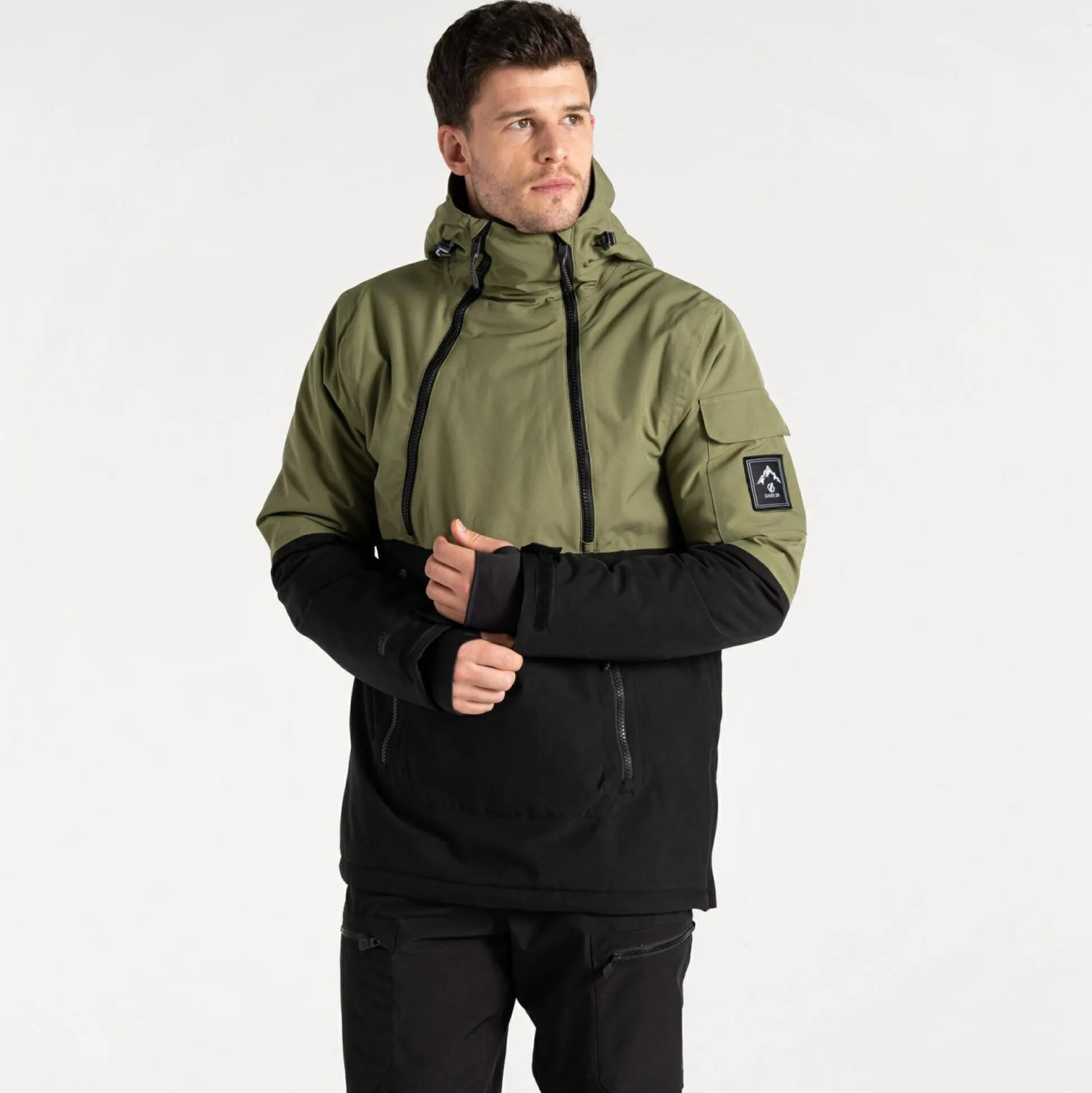 Dare 2b - Men's T-Bar Overhead Ski Jacket | Olivine Green Black