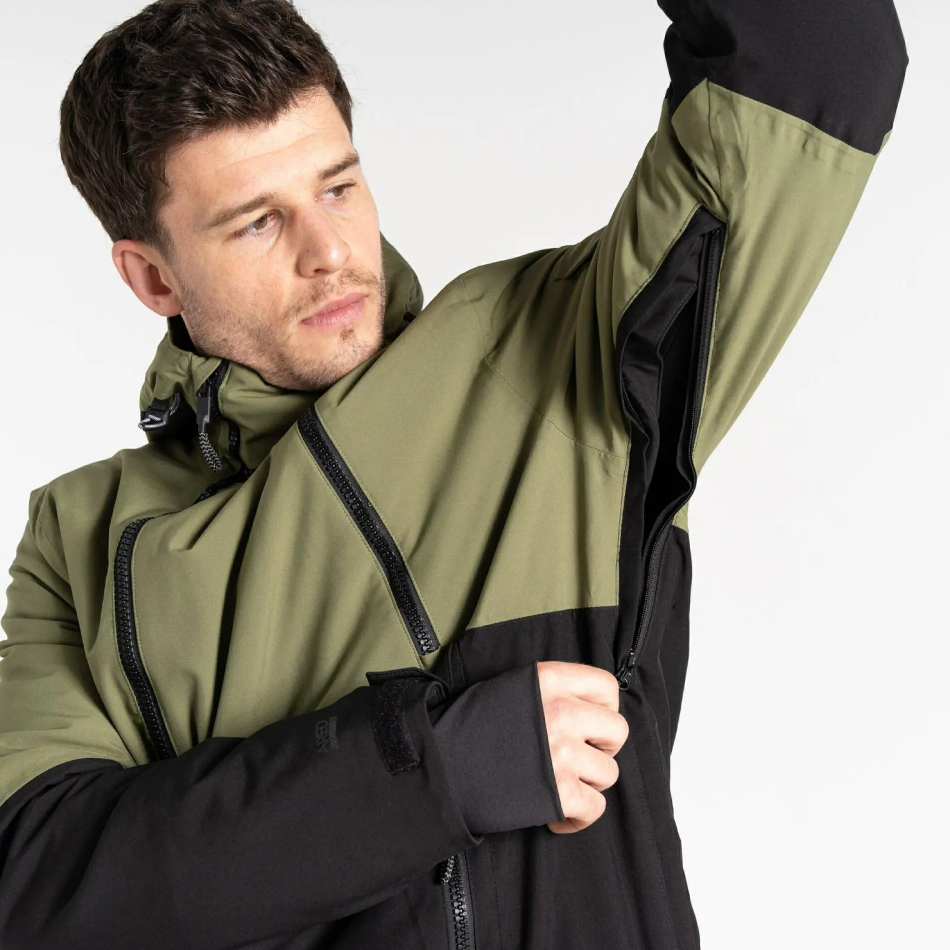 Dare 2b - Men's T-Bar Overhead Ski Jacket | Olivine Green Black