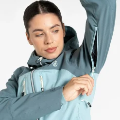 Dare 2b - Women's Diverging Waterproof Jacket | Element Grey & Aquifer