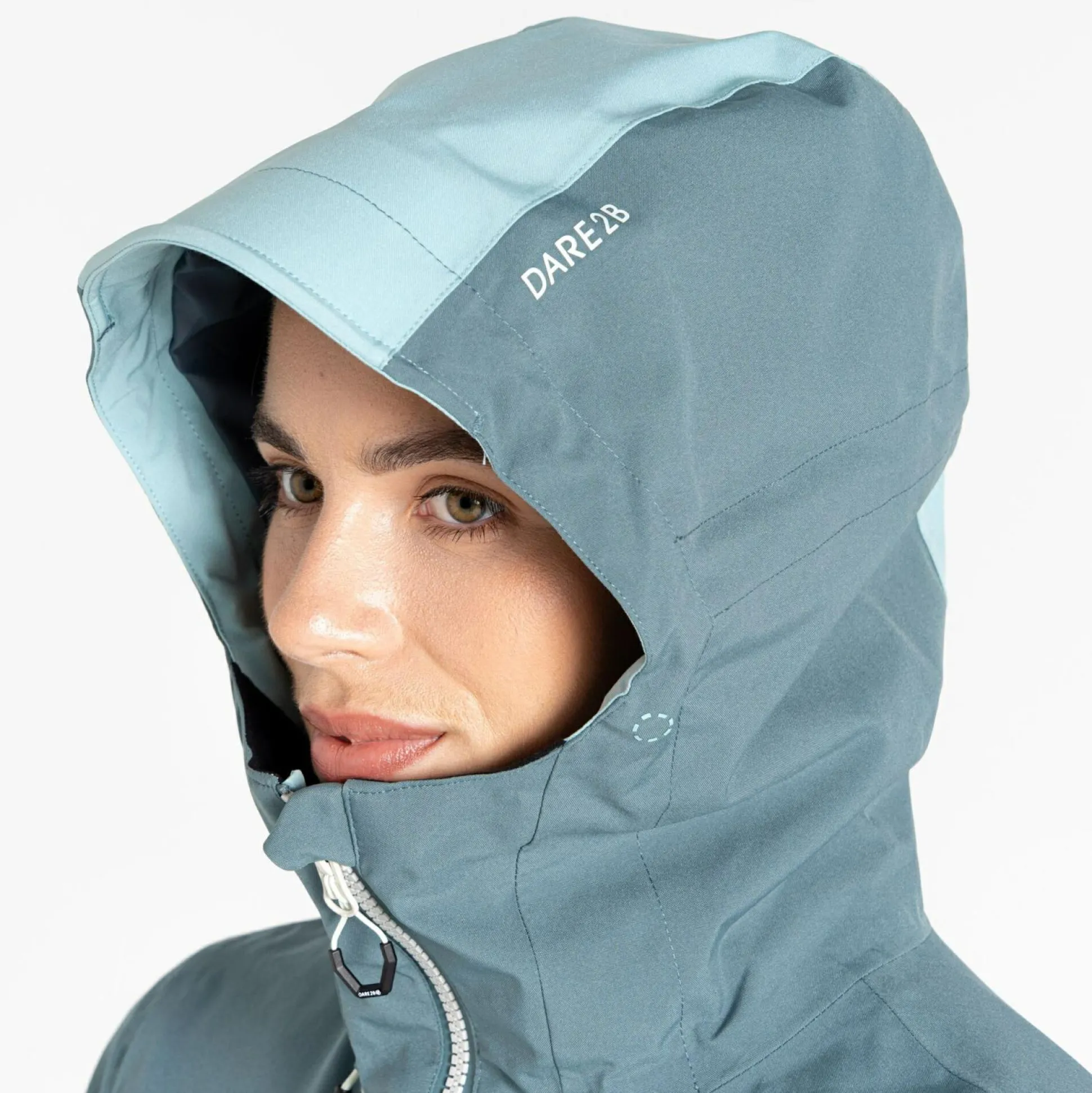 Dare 2b - Women's Diverging Waterproof Jacket | Element Grey & Aquifer