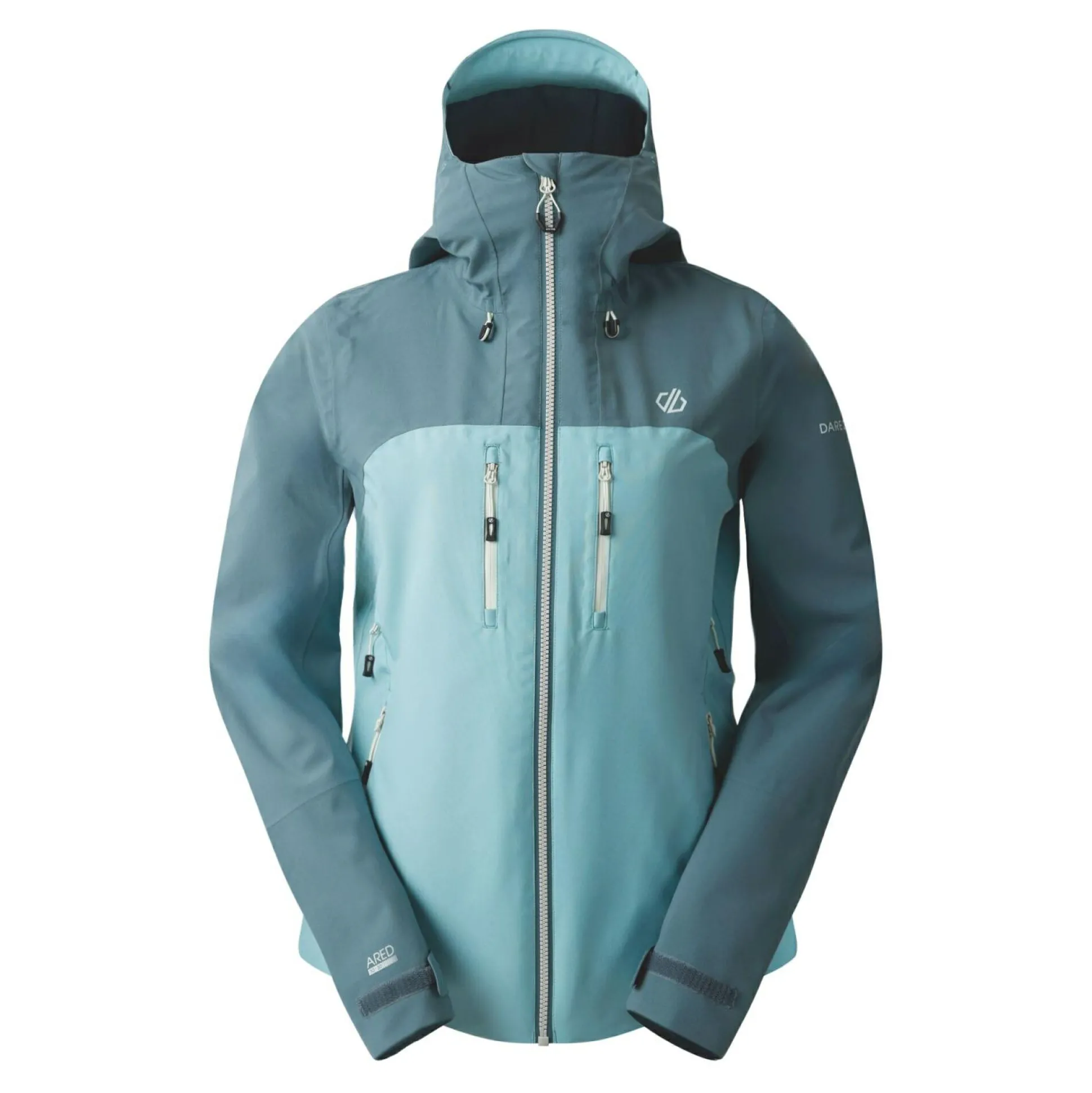 Dare 2b - Women's Diverging Waterproof Jacket | Element Grey & Aquifer