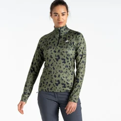 Dare 2b - Women's Divulge Lightweight Core Stretch Midlayer | Olivine Green Dash Print