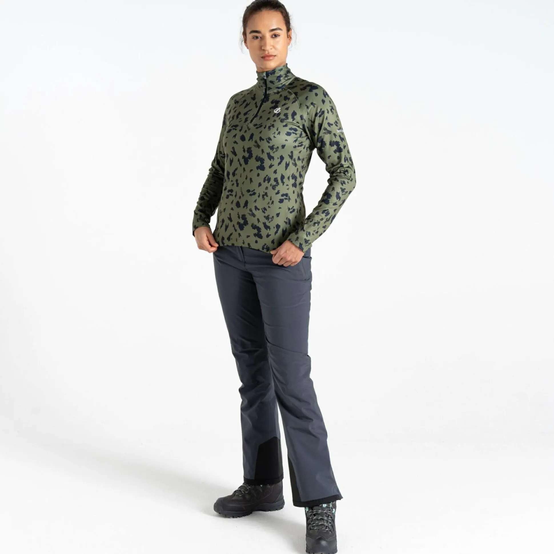 Dare 2b - Women's Divulge Lightweight Core Stretch Midlayer | Olivine Green Dash Print