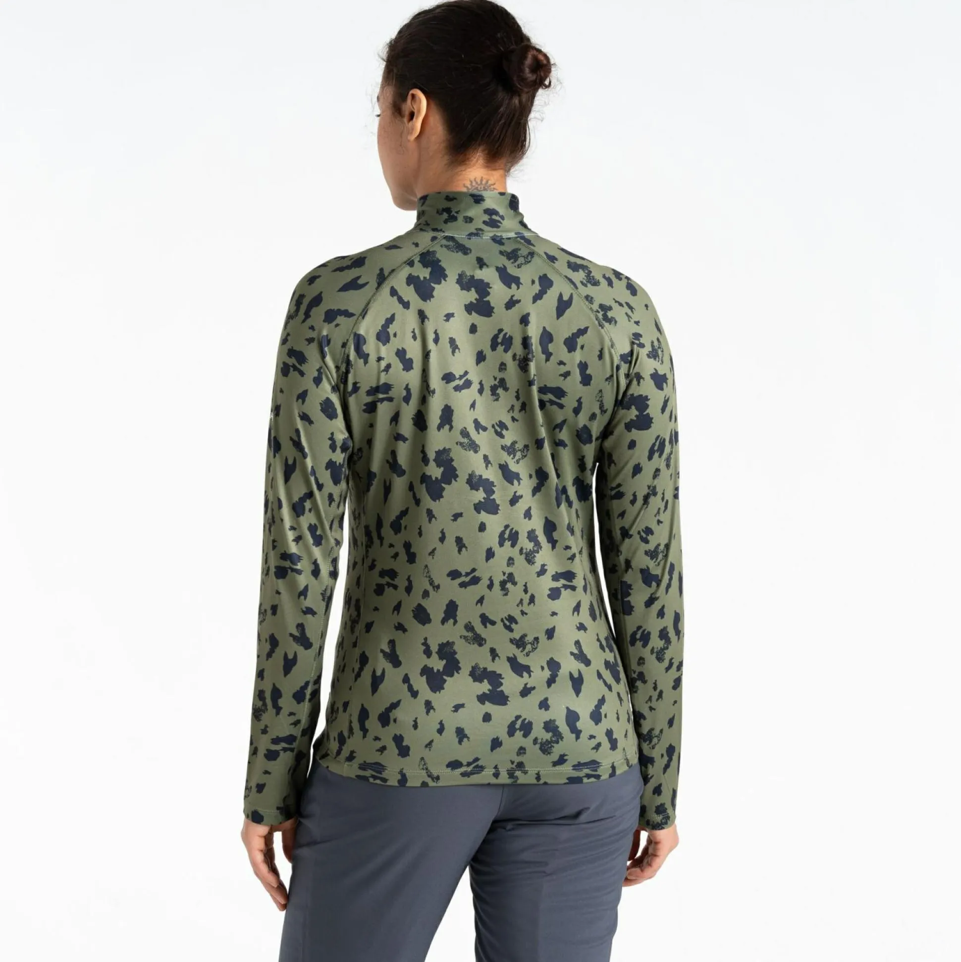 Dare 2b - Women's Divulge Lightweight Core Stretch Midlayer | Olivine Green Dash Print