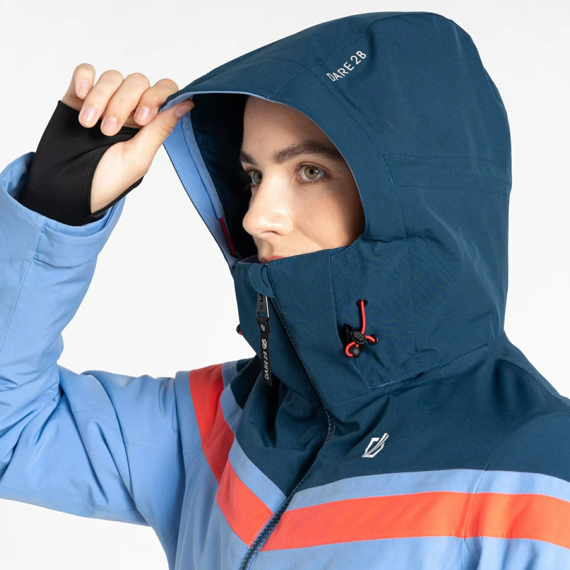 Dare 2b - Women's Flurry Ski Jacket | Hydrangea Blue Red