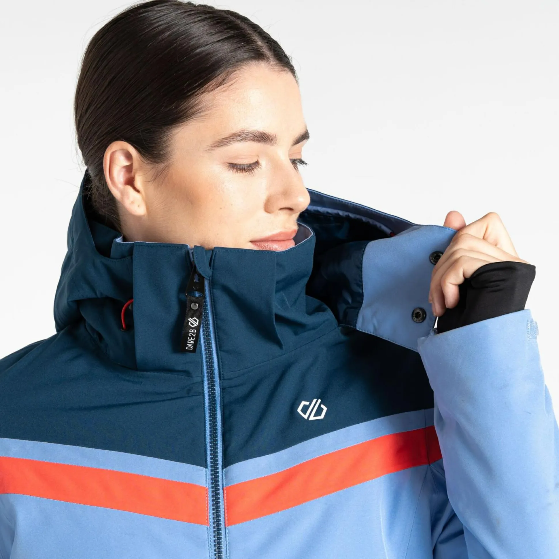 Dare 2b - Women's Flurry Ski Jacket | Hydrangea Blue Red