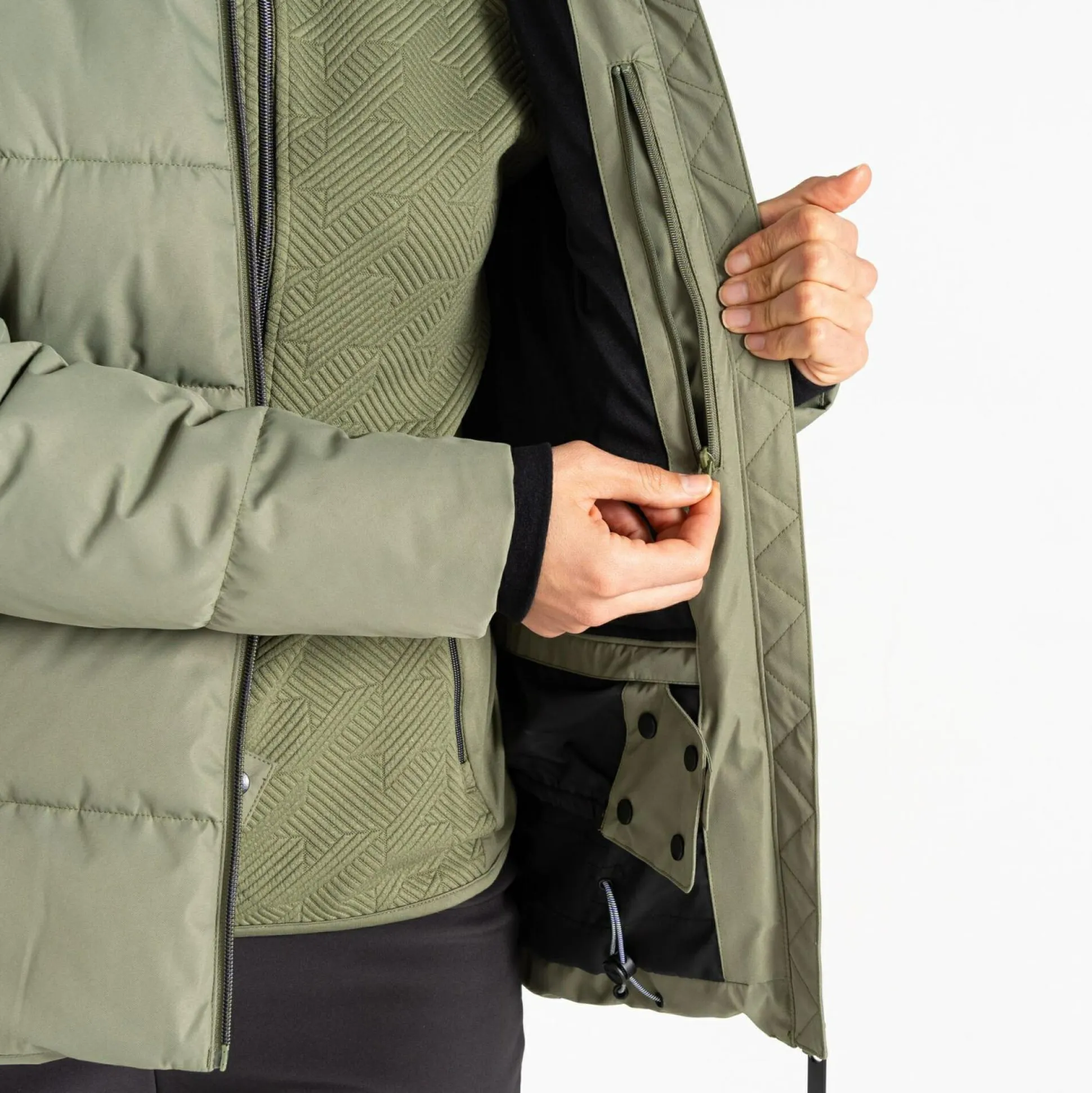 Dare 2b - Women's Glamourize V Baffled Ski Jacket | Olivine Green