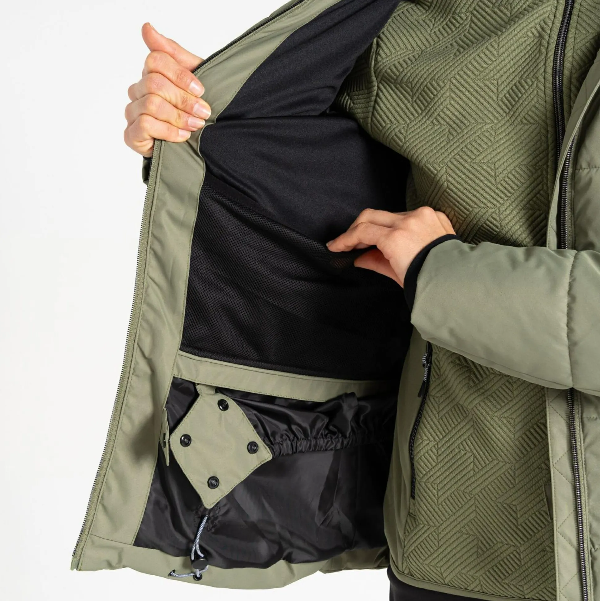 Dare 2b - Women's Glamourize V Baffled Ski Jacket | Olivine Green