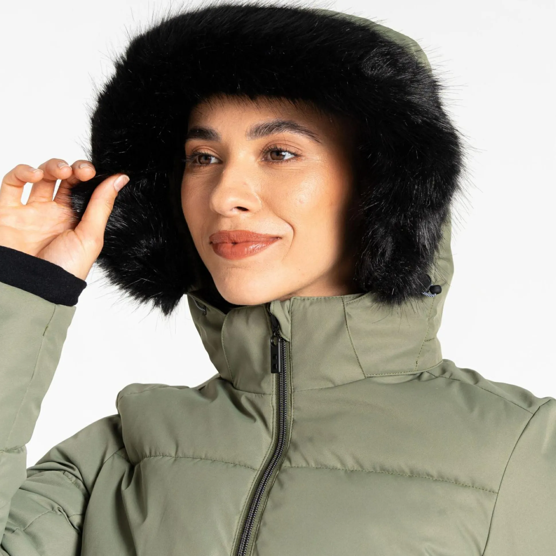 Dare 2b - Women's Glamourize V Baffled Ski Jacket | Olivine Green