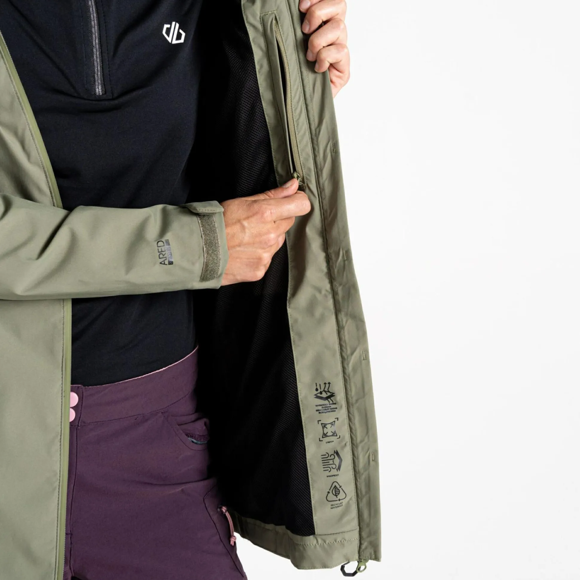 Dare 2b - Women's Switch Up II Waterproof Jacket | Olivine Green