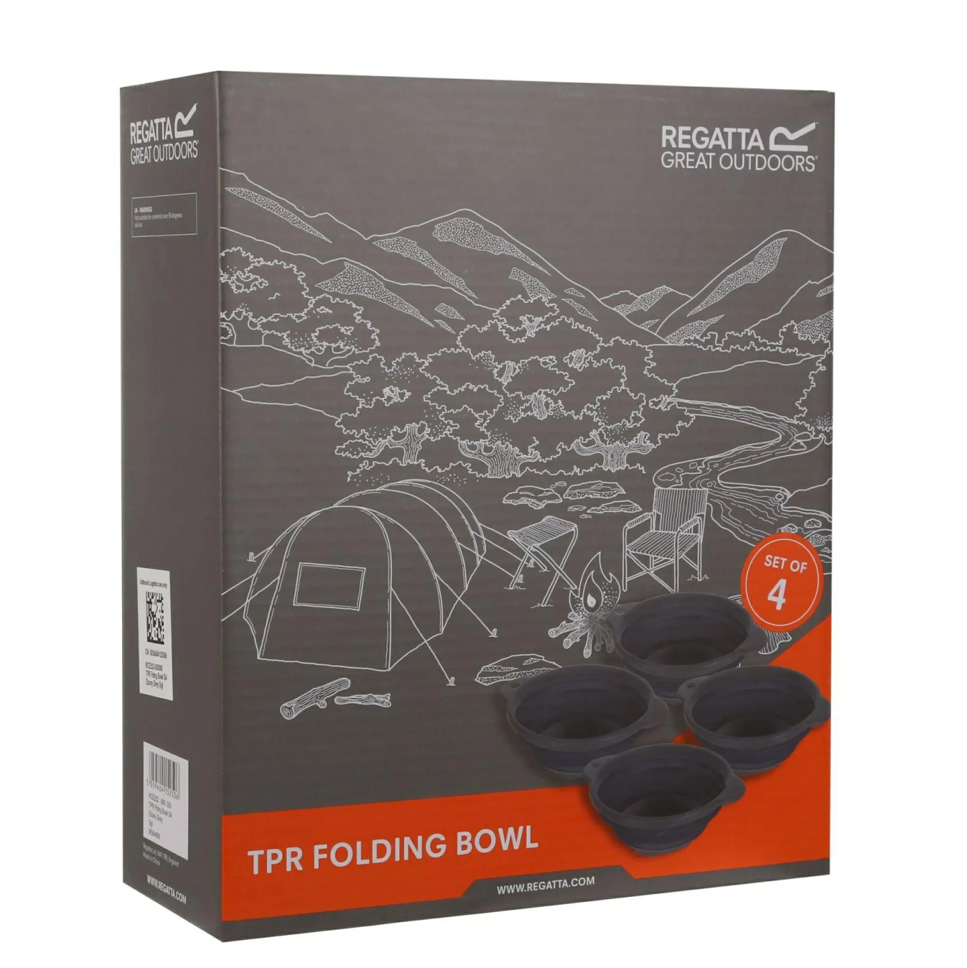 Folding Bowls Set of 4 | Ebony Grey