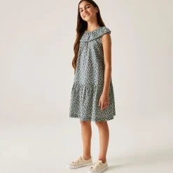 Girls Orla Kiely Sleeveless Dress | Jasmine Flower Blue