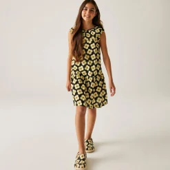 Girls Orla Kiely Sleeveless Dress | Spinning Flower Black