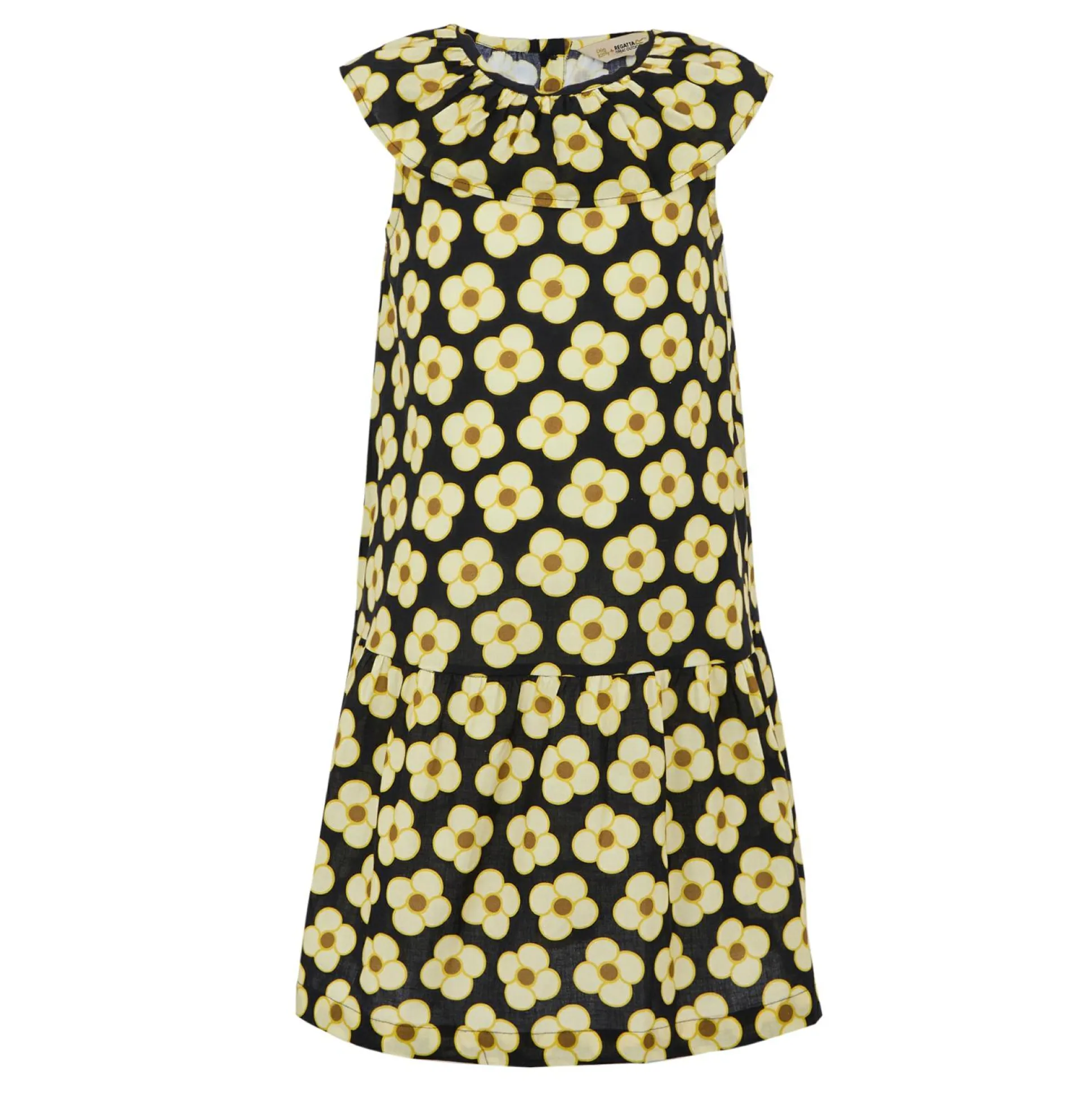 Girls Orla Kiely Sleeveless Dress | Spinning Flower Black