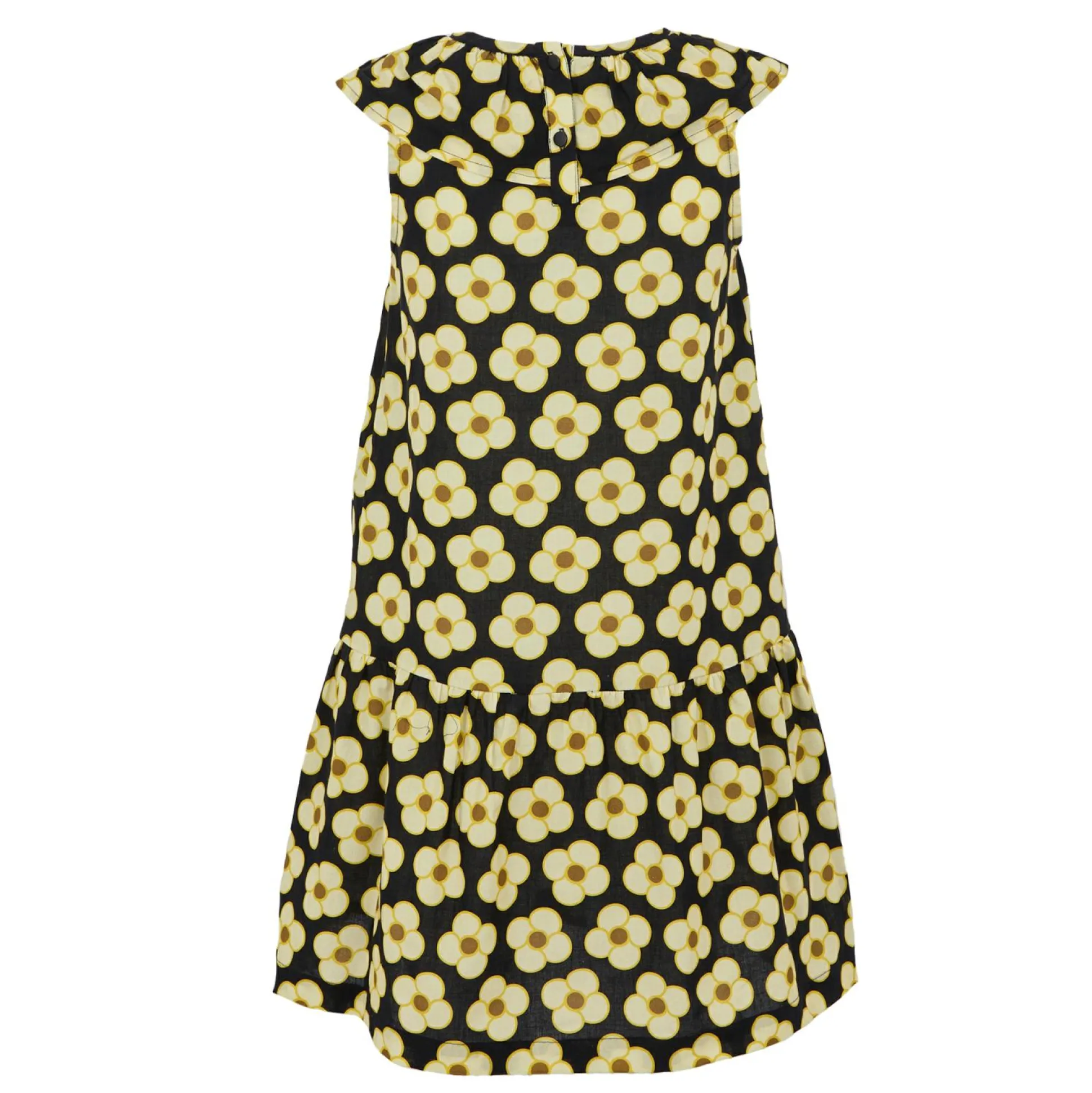 Girls Orla Kiely Sleeveless Dress | Spinning Flower Black