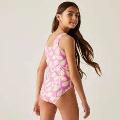 Girls Orla Kiely Swimsuit | Jasmine Flower Lilac Cream
