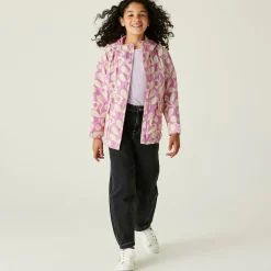 Girls Orla Kiely Swing Waterproof Jacket | Jasmine Flower Lilac