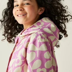 Girls Orla Kiely Swing Waterproof Jacket | Jasmine Flower Lilac