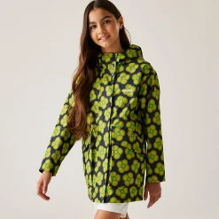 Girls Orla Kiely Swing Waterproof Jacket | Spinning Flower Navy