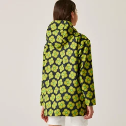 Girls Orla Kiely Swing Waterproof Jacket | Spinning Flower Navy