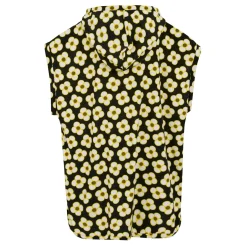 Girls Orla Kiely Towelling Robe | Spinning Flower Black
