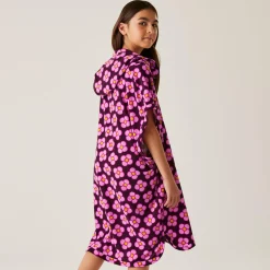 Girls Orla Kiely Towelling Robe | Spinning Flower Morello