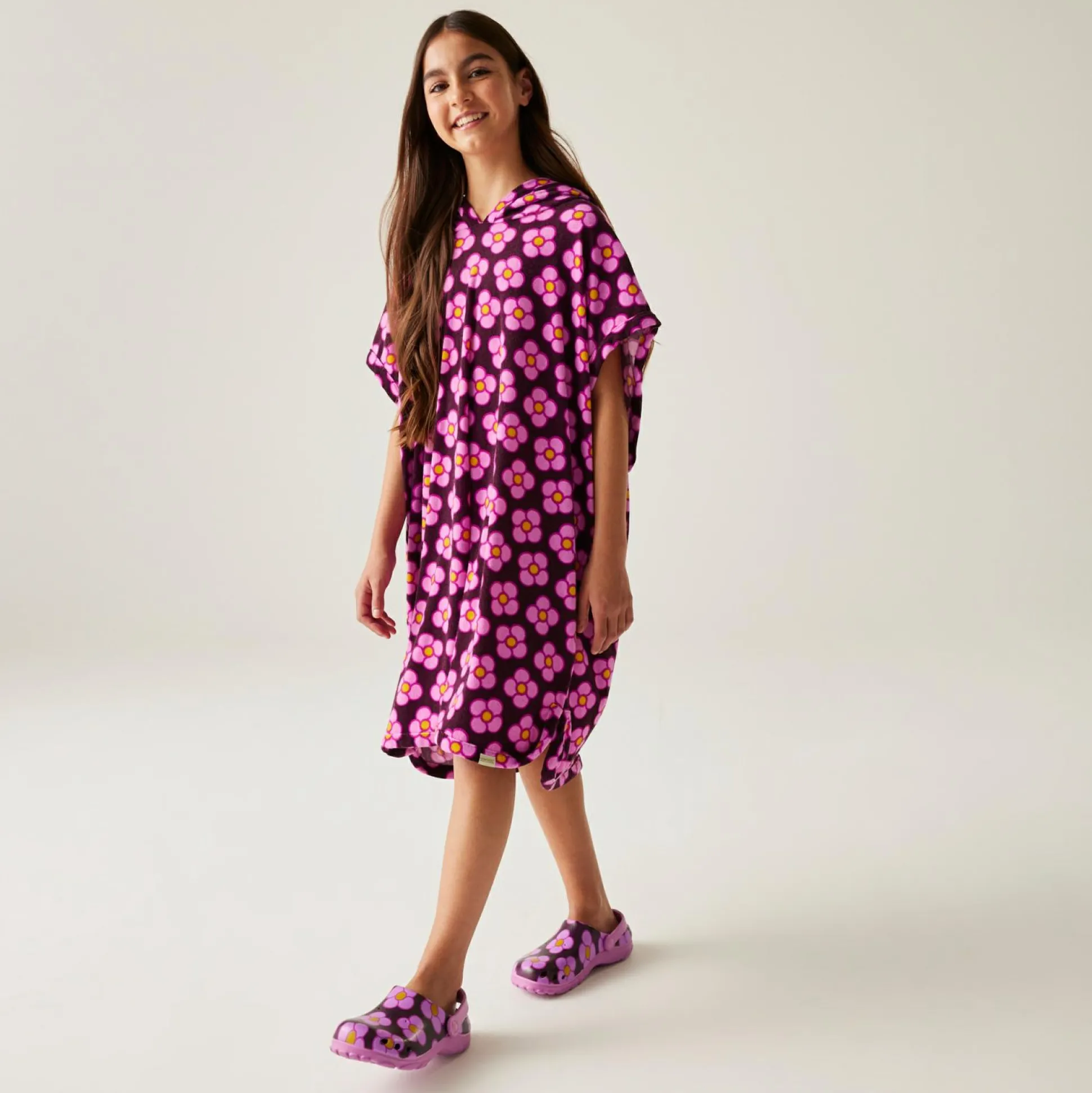 Girls Orla Kiely Towelling Robe | Spinning Flower Morello