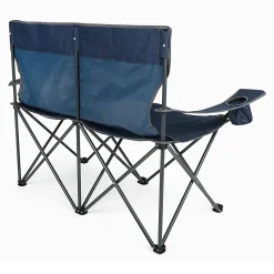 Isla Double Camping Chair with Storage Bag | Navy Blue