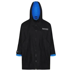 Junior Waterproof Changing Robe | Black Oxford Blue