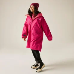 Junior Waterproof Changing Robe | Pink Potion Shell Pink