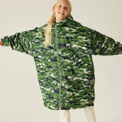 Junior Waterproof Changing Robe | Green